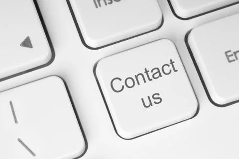 Contact us keyboard button Stock Photos