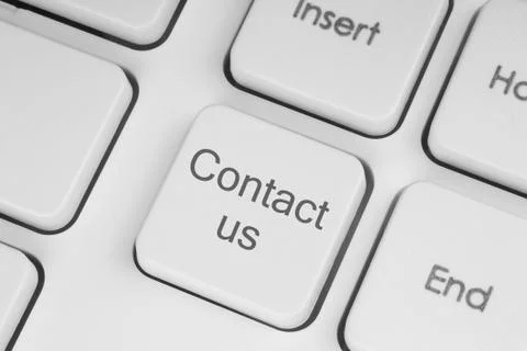 Contact us keyboard button Foto stock