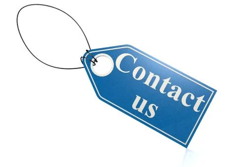 Contact us label Stock Illustration