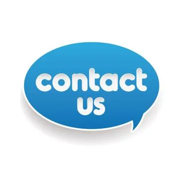 Contact us label - speech bubble Stock Illustration