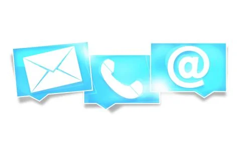 Contact us modern friendly Stock Illustration