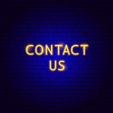 Contact Us Neon Text Stock Illustration