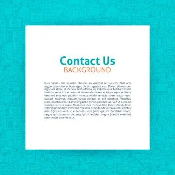 Contact Us Paper Template Stock Illustration