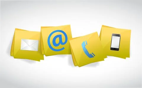 Contact us post illustration design Stock Illustration
