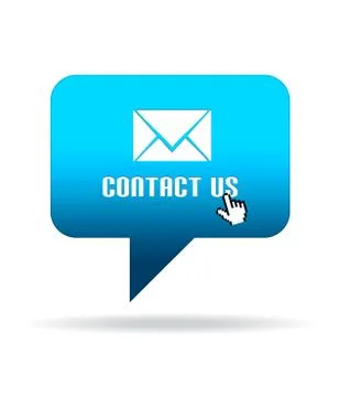 Contact us speech bubble Stock Illustration