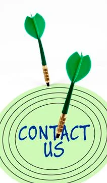 Contact us on target Stock Illustration