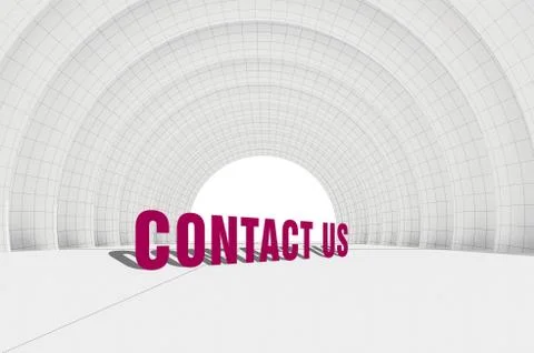 Contact us text 3d over white background Stock-Illustration