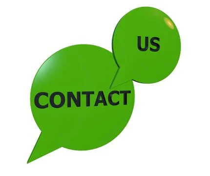 Contact us text Stock Illustration