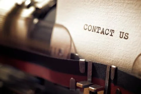 Contact us text Stock Photos