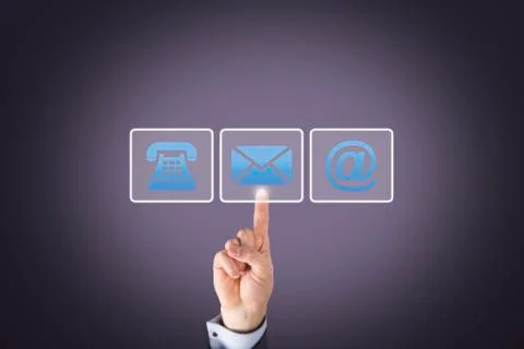 Contact Us on Touch Screen Stock Illustration