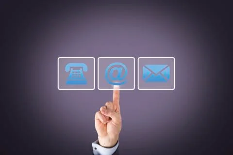 Contact Us on Touch Screen Stock Illustration