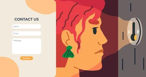Contact us. Use our web form to submit your inquiries and contact information Stock Illustration