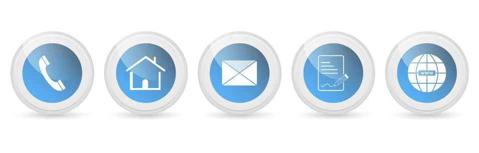 Contact us vector buttons - set. Stock Illustration