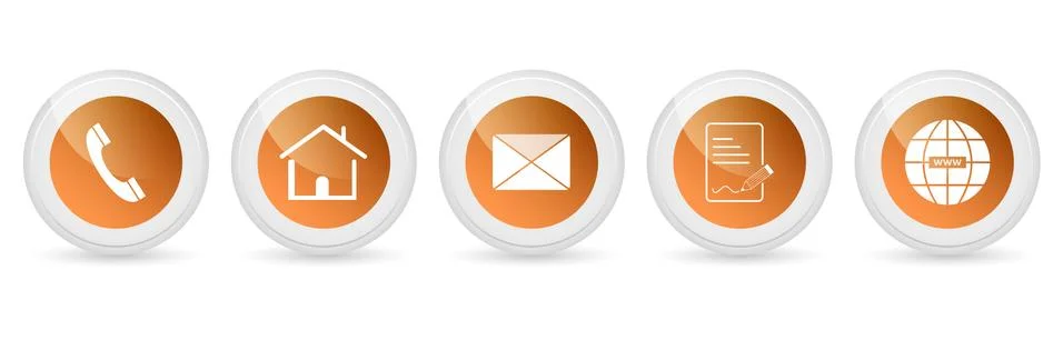 Contact us vector buttons - set. Stock Illustration