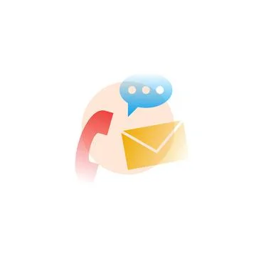 Contact us. Vector icon in gradient style Stock Illustration