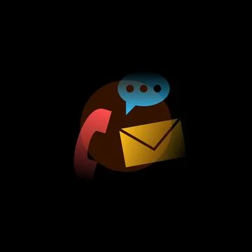 Contact us. Vector icon in gradient style Ilustração Stock