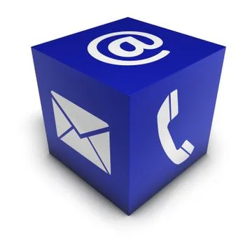 Contact us web icon cube Stock Illustration