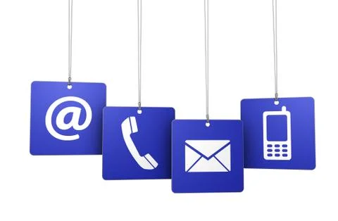 Contact us web internet tags Stock Illustration