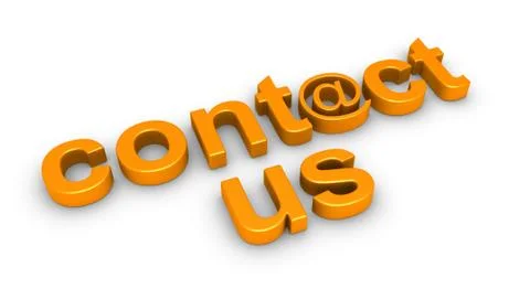 "contact us" word placed lying on the ground Stock Illustration