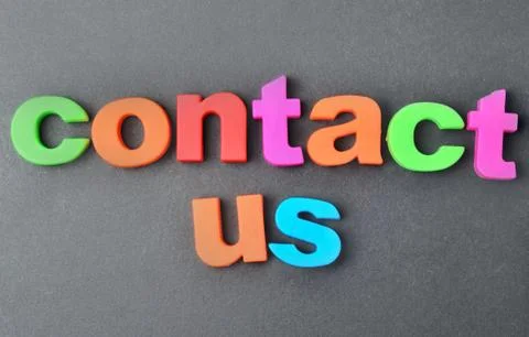 Contact us words on background Stock Photos