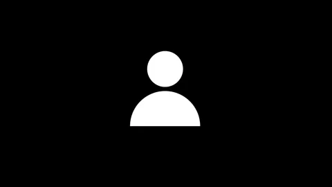Contact with user icon animation on black background. Profile sign ,contact.. 스톡 동영상 293140567
