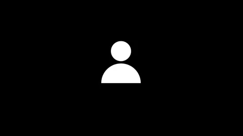 Contact with user icon animation on black background. Profile sign ,contact.. Stock Footage 293140568