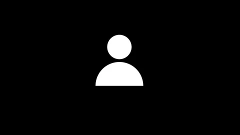 Contact with user icon animation on black background. Profile sign ,contact.. Stock Footage 293140573