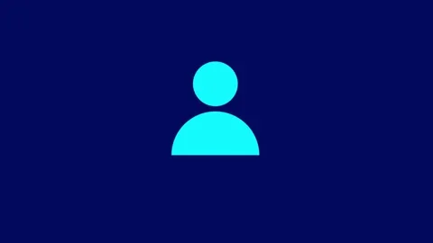 Contact with user icon animation on black background. Profile sign ,contact.. Stock Footage 293140575