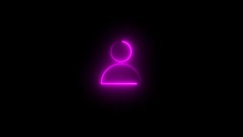 Contact with user icon animation on black background. Profile sign ,contact.. Stock Footage 293140584
