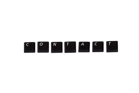 Contact written in keys Stock Photos