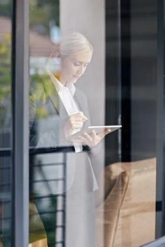 Contacting clients via email Stock Photos