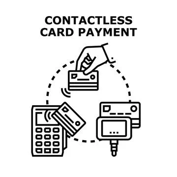 Contactless card payment digital transaction technology Stock Illustration