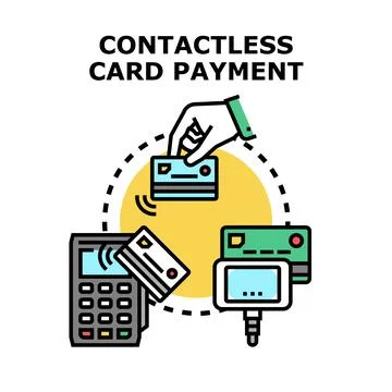 Contactless card payment digital transaction technology Stock Illustration
