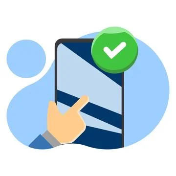 Contactless concept. digitalization support. simple Stock Illustration