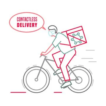 Contactless delivery icon Stock Illustration