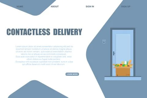 Contactless delivery Illustrazione stock