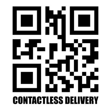 Contactless Delivery QR Code Icon Stock Illustration