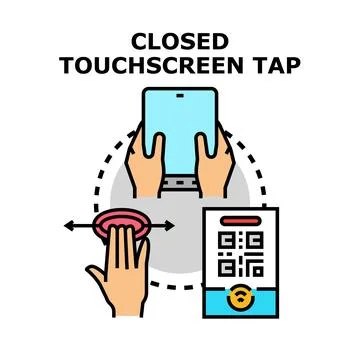 Contactless interaction with devices using wireless technology Stock Illustration