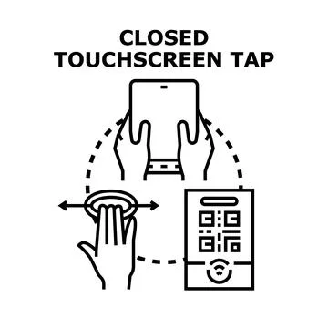 Contactless interaction with devices using wireless technology Stock Illustration