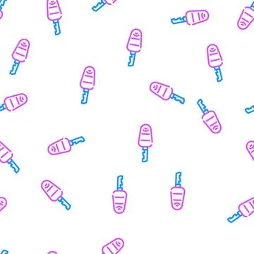 Contactless key car vector seamless pattern Stock Illustration