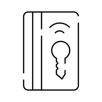Contactless key card for electronic access control system Stock Illustration