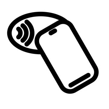 Contactless Mobile Payment- Smartphone NFC Transaction Icon 스톡 일러스트