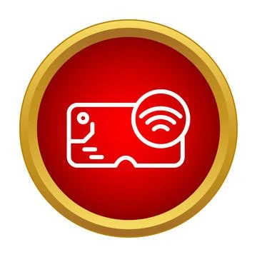 Contactless payment card icon representing wireless financial technology Stock Illustration