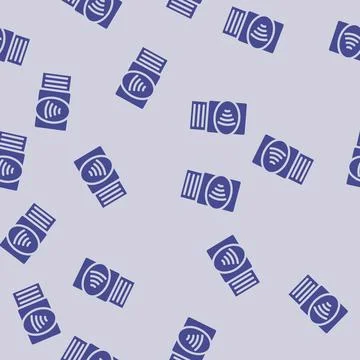 Contactless payment glyph vector seamless pattern Stock Illustration