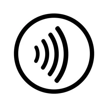 Contactless payment logo. Contactless wireless payment logo sign. NFC contact Stock Illustration