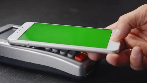Contactless payment with smartphone Stock Footage 82277500