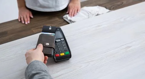 Contactless Payment at Store 写真素材