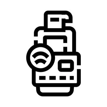 Contactless payment using handheld terminal with wireless technology Stock Illustration