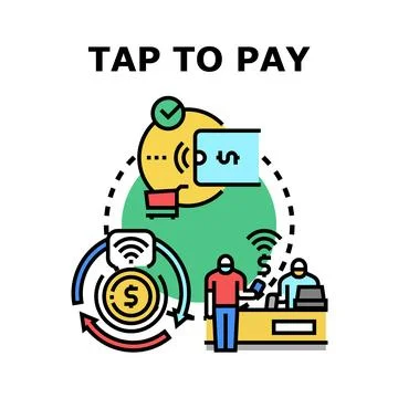 Contactless payment using mobile device concept 스톡 일러스트
