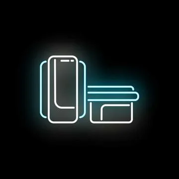 Contactless payment using smartphone and credit card Stock Illustration
